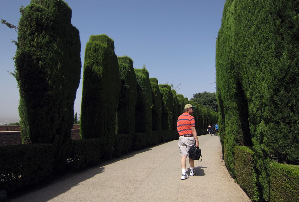 Bob on Cypress Walk Back to Alhambra